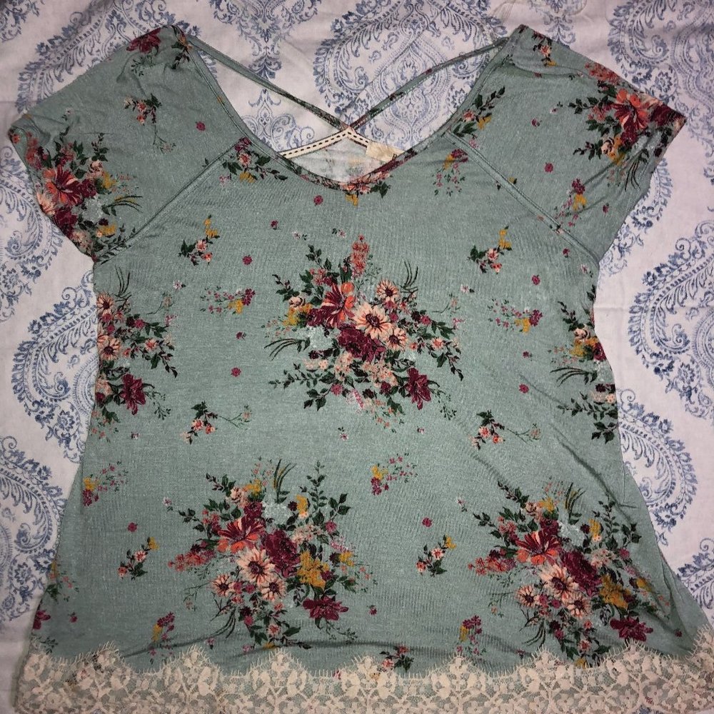 Floral Lacey Soft T-Shirt